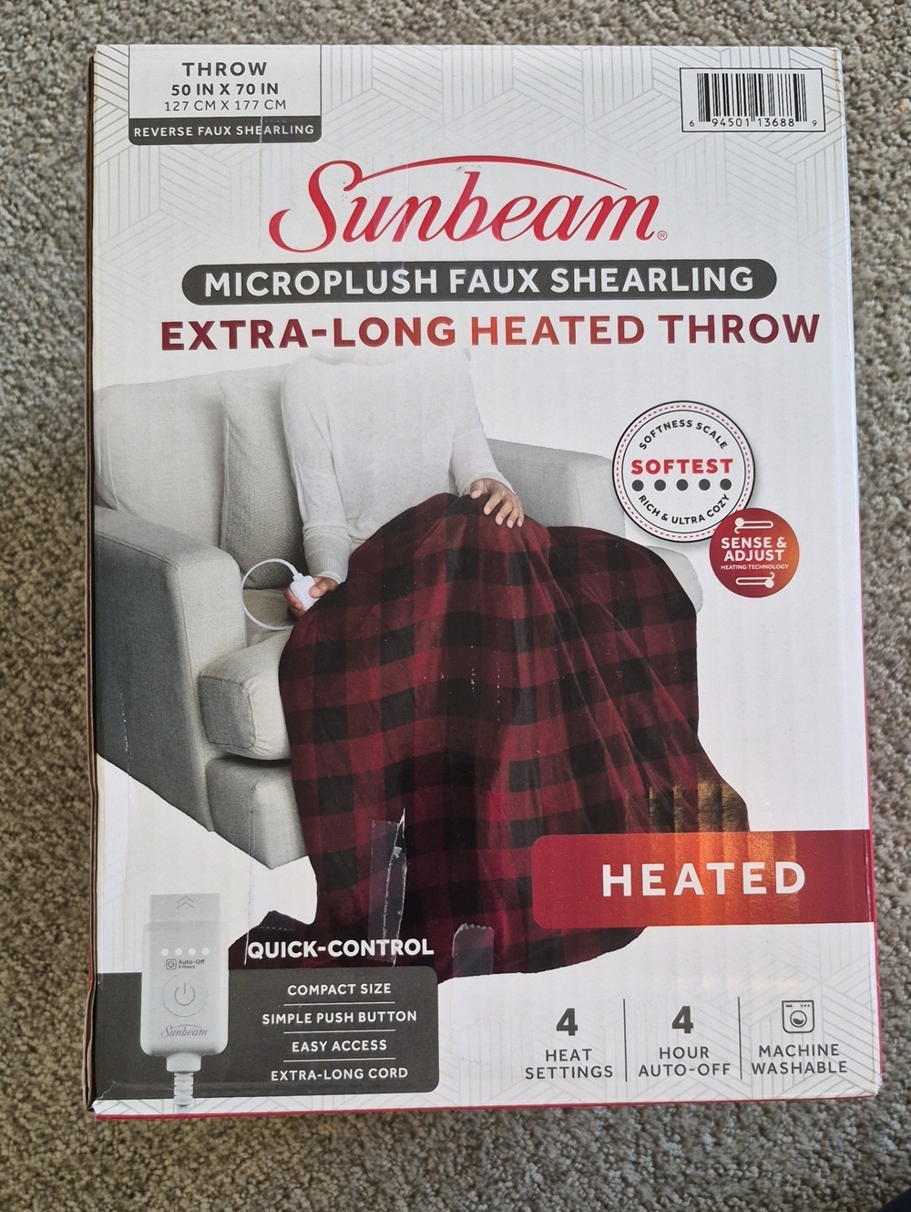 Sunbeam Extra Long Heated Throw